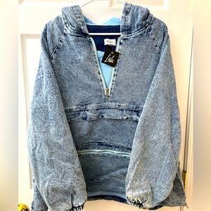 Dressed in LaLa Love Yourself Denim Hoodie - Size XL